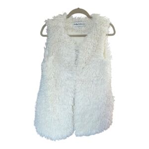 Fluffy White Vest